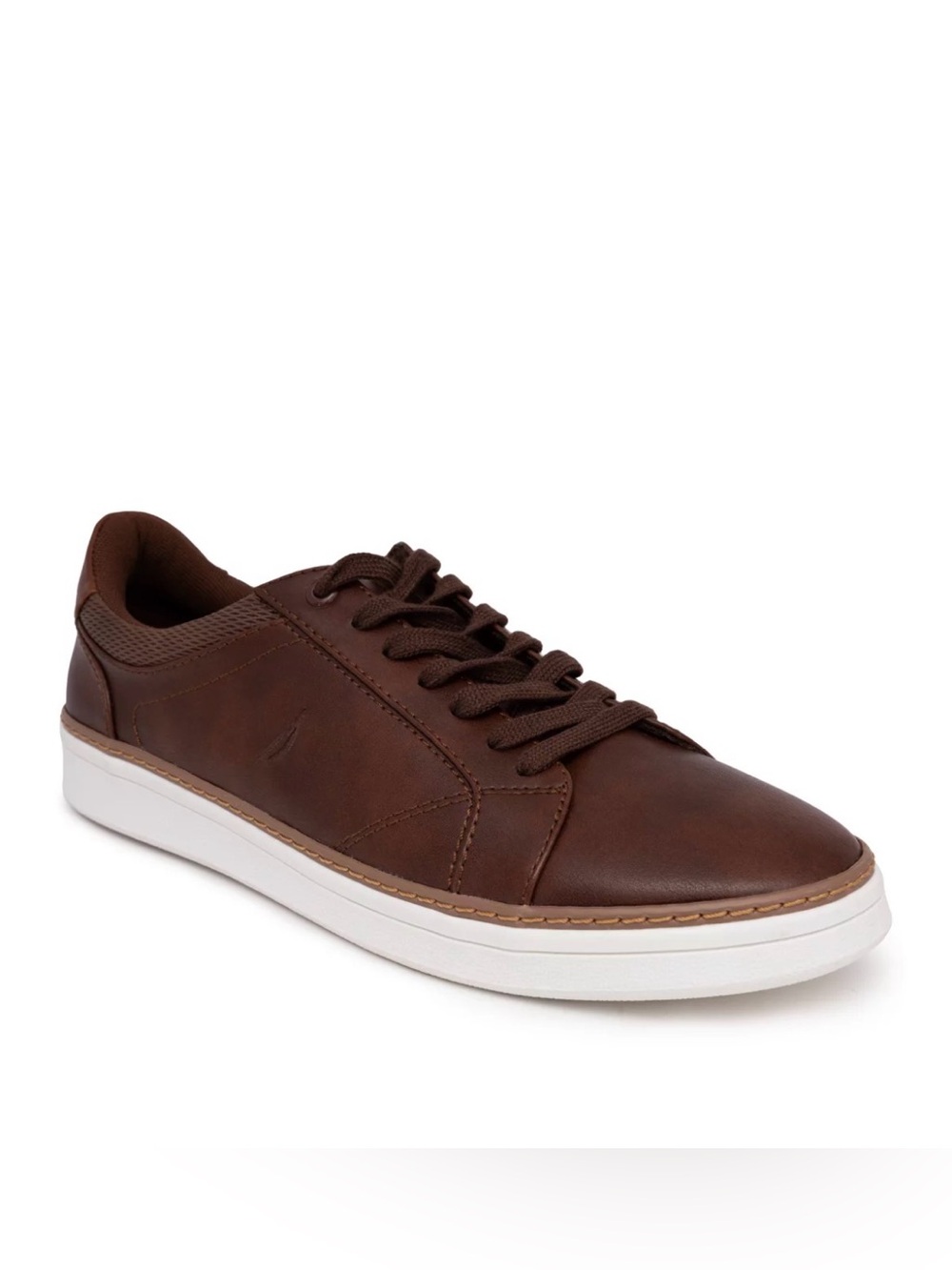 NAUTICA Men's Brown Leather Casual US 12 Sneakers